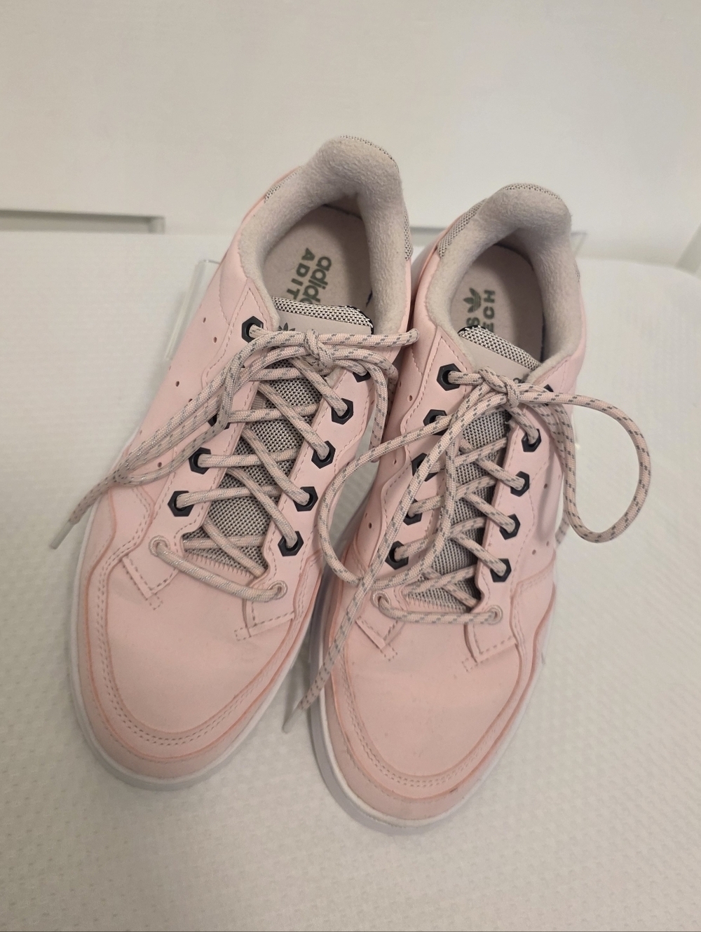Adidas Original Supercourt Aditech  Women’s Light Pink Lace-Up Sneakers Size 7.5